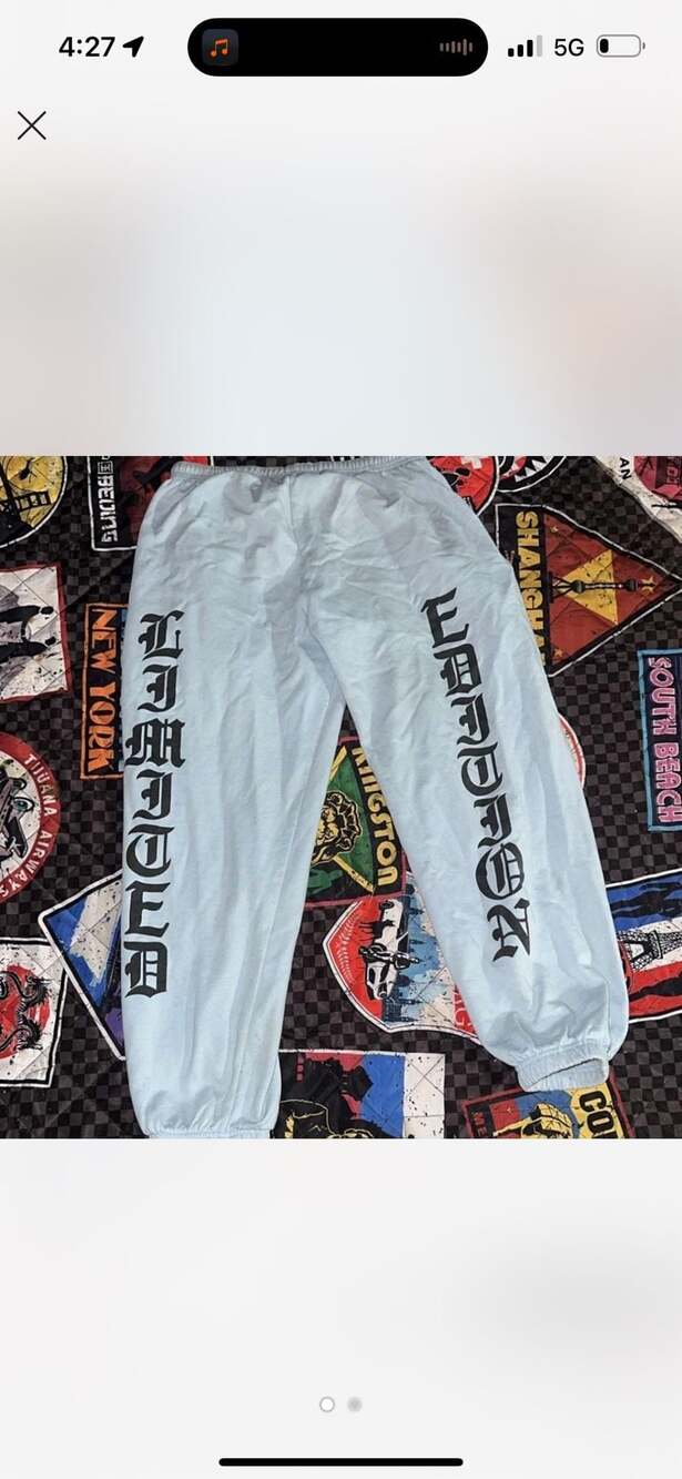 Limited Edition Light Blue Graphic Jogger Sweatpants